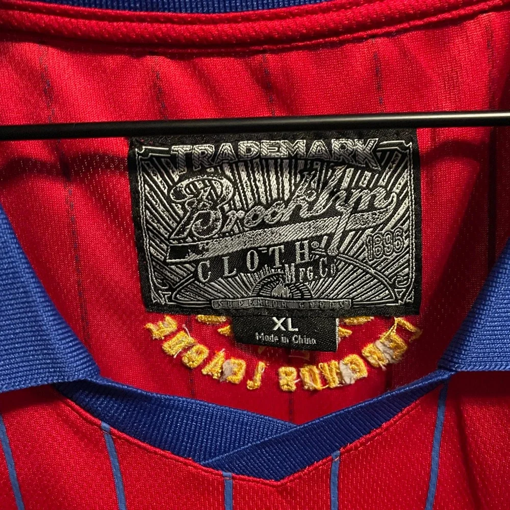 Brooklyn Cloth España Soccer Jersey Mens XL Red Pinstripe Legends League Spain